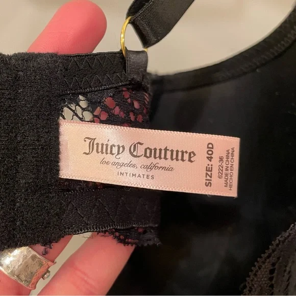 Juicy Couture Sexy Black Floral Laced Bra - Picture 5 of 6